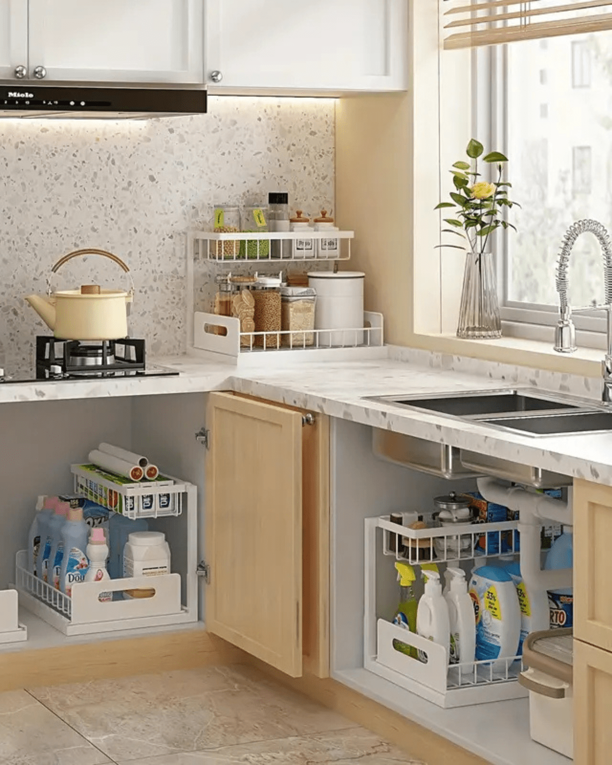 Extendable Under-Cabinet Storage Organizer – Luxurious Design