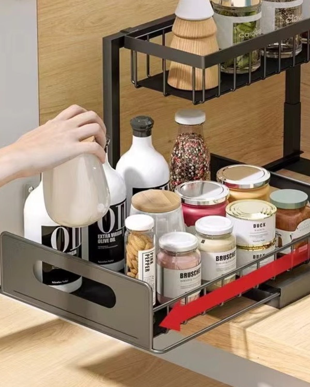 Extendable Under-Cabinet Storage Organizer – Luxurious Design