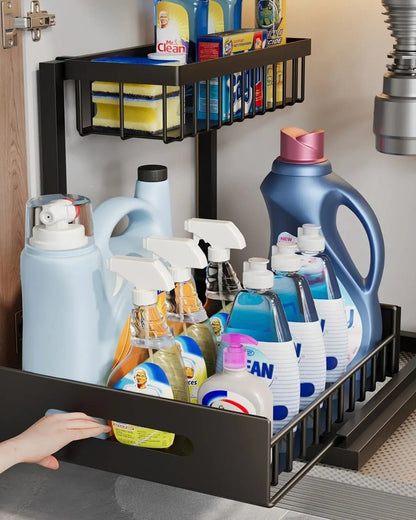 Extendable Under-Cabinet Storage Organizer – Luxurious Design
