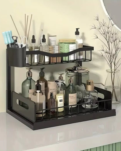 Extendable Under-Cabinet Storage Organizer – Luxurious Design