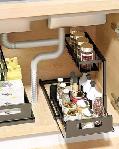 Extendable Under-Cabinet Storage Organizer – Luxurious Design