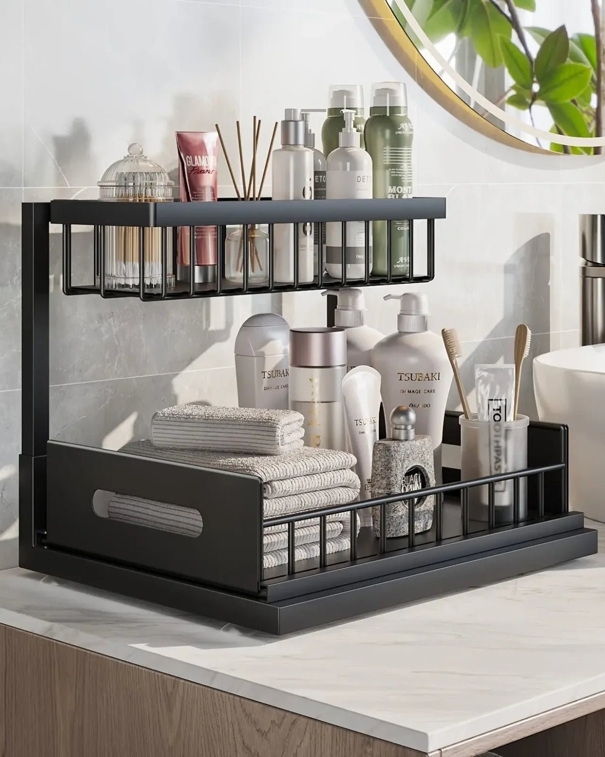 Extendable Under-Cabinet Storage Organizer – Luxurious Design