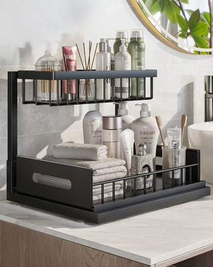 Extendable Under-Cabinet Storage Organizer – Luxurious Design