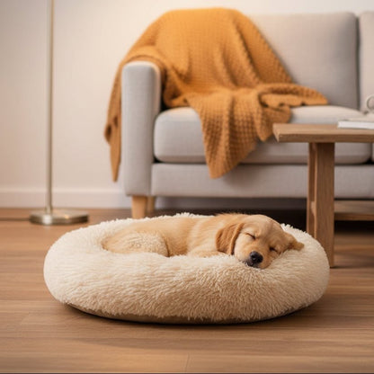 Cozy Nesting Dog Bed with Plush Supportive Bolster