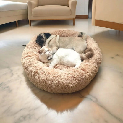 Cozy Nesting Dog Bed with Plush Supportive Bolster