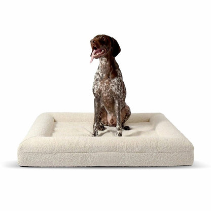 Orthopedic Dog Bed with Bouclé Cover – Washable Memory Foam Cushion