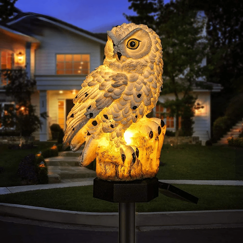 Eco-Friendly Illuminating Owl Garden Stake Light