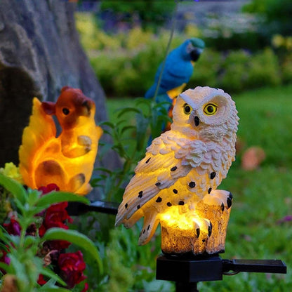 Eco-Friendly Illuminating Owl Garden Stake Light