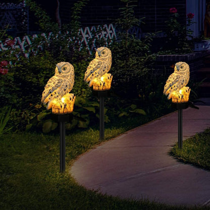 Eco-Friendly Illuminating Owl Garden Stake Light