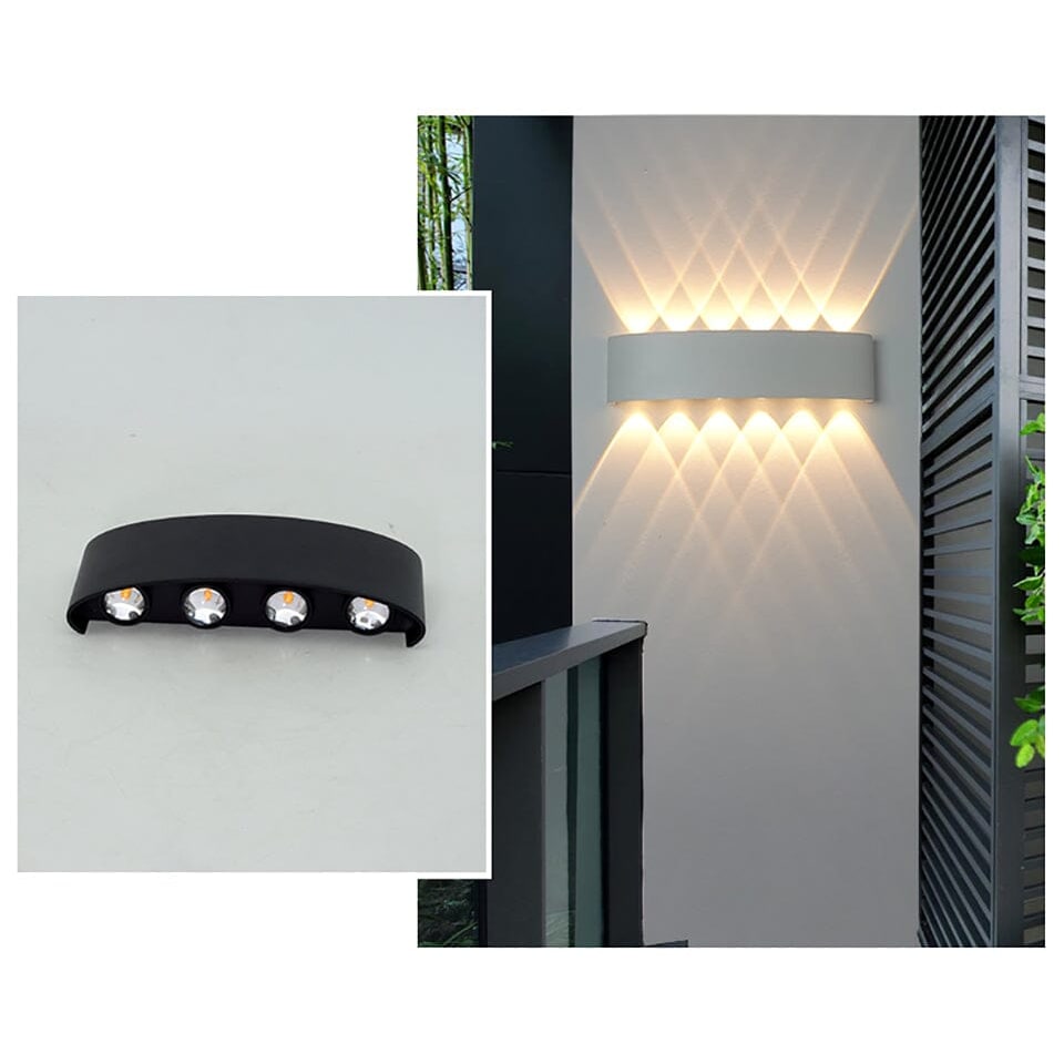 Sleek LED Outdoor Wall Light with Dual Direction Illumination
