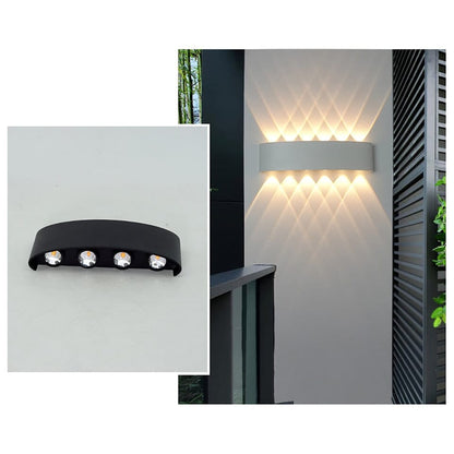 Sleek LED Outdoor Wall Light with Dual Direction Illumination