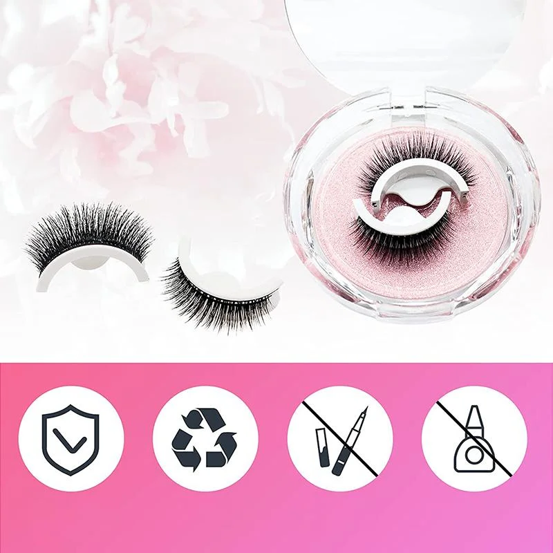 Self-Adhesive False Eyelashes for Quick Application - Natural Appearance