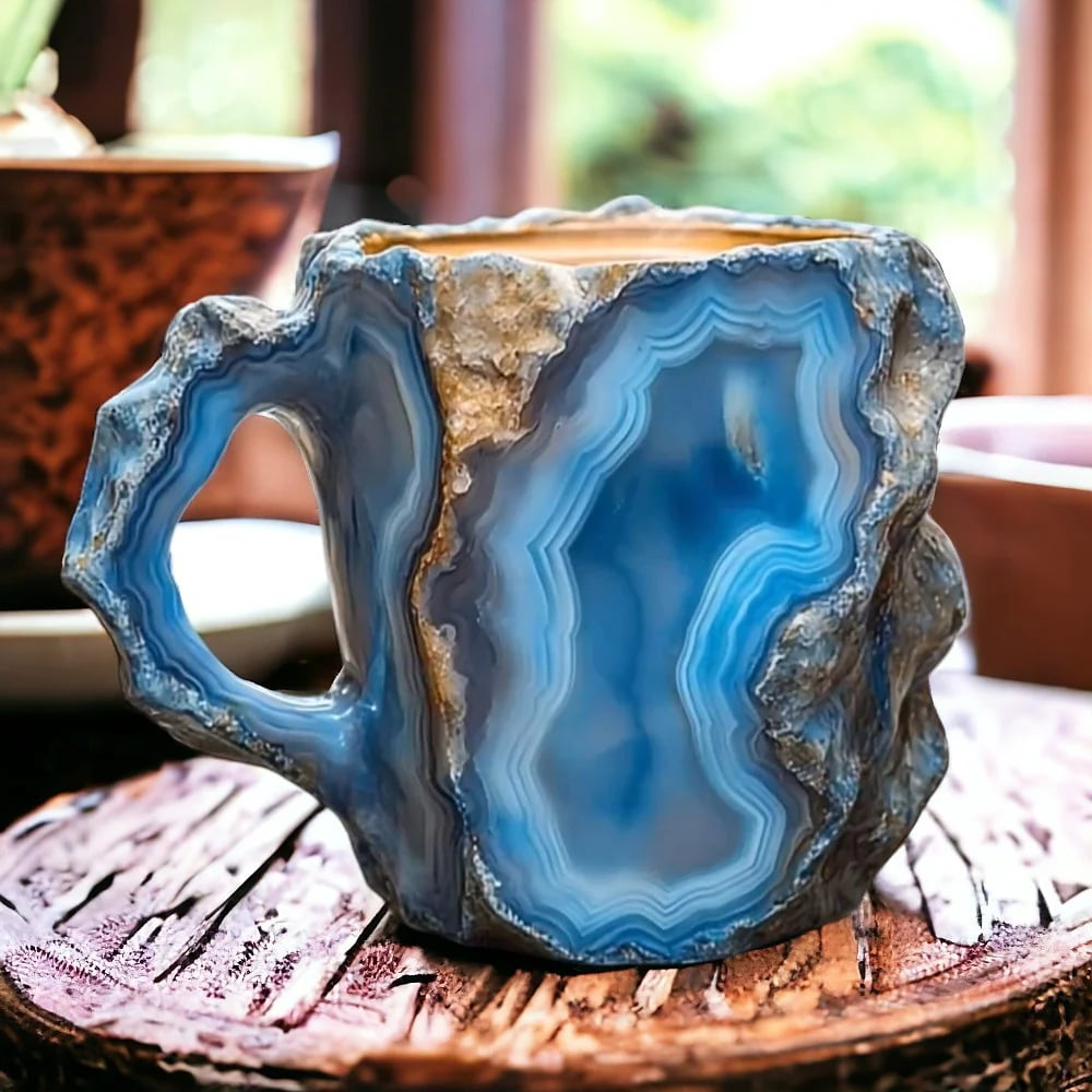 Novelty Cup with Crystal-Effect Finish – Mineral Coffee Mug