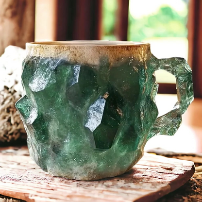 Novelty Cup with Crystal-Effect Finish – Mineral Coffee Mug