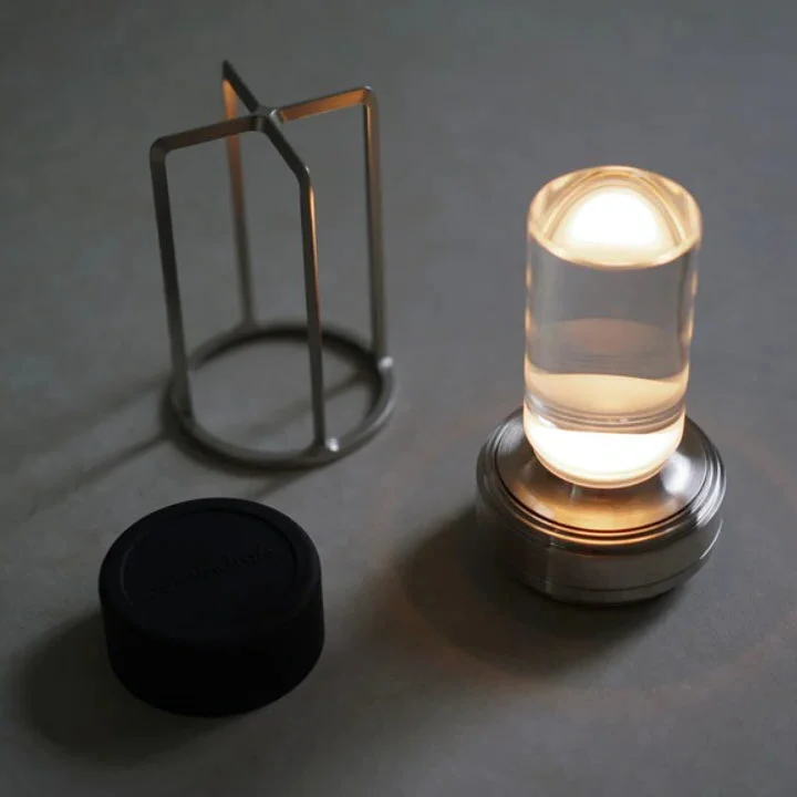Cordless Rechargeable Small Gold Night Table Lantern