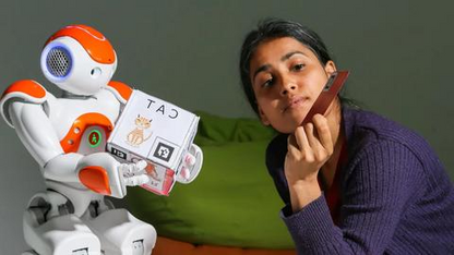 Advanced Humanoid Robot Companion with High-Tech Artificial Intelligence