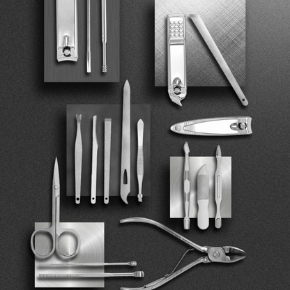 Premium 19-Piece Stainless Steel Nail Care Set
