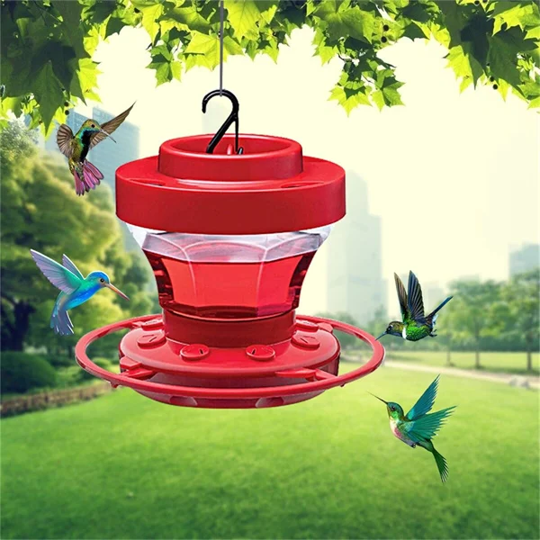 Red Hummingbird Nectar Feeder with Insect Guard