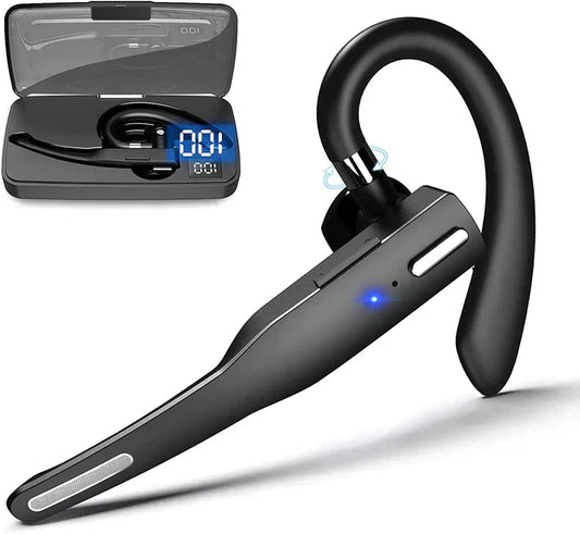 Dual Mic Wireless Bluetooth 5.1 Headset with Noise Cancellation for Truckers