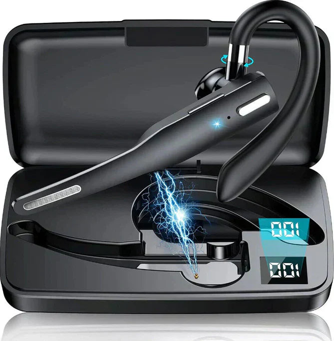 Dual Mic Wireless Bluetooth 5.1 Headset with Noise Cancellation for Truckers