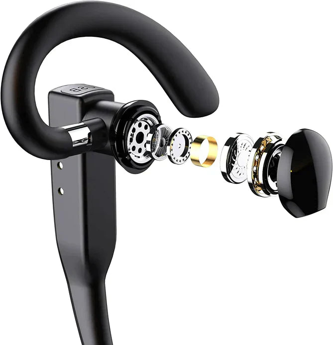 Dual Mic Wireless Bluetooth 5.1 Headset with Noise Cancellation for Truckers