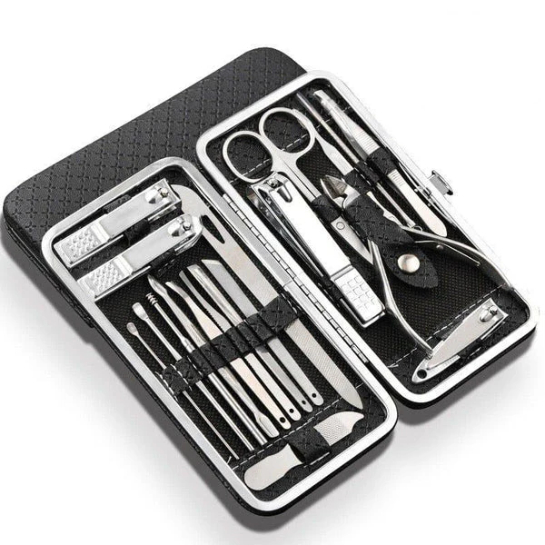 Premium 19-Piece Stainless Steel Nail Care Set