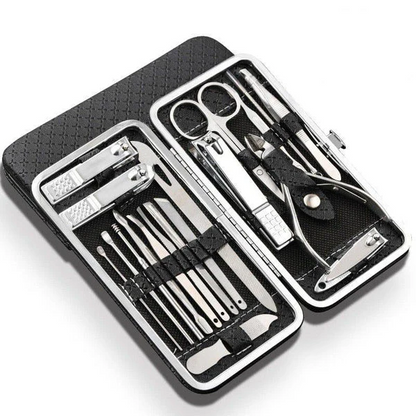 Premium 19-Piece Stainless Steel Nail Care Set