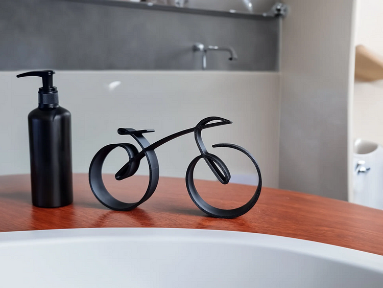 Minimalist Metal Wall Art for Cyclists – VeloWire Bike Silhouette