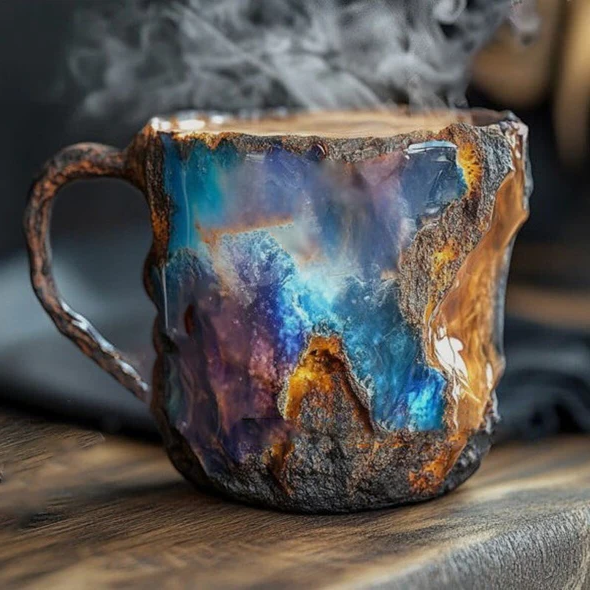 Novelty Cup with Crystal-Effect Finish – Mineral Coffee Mug