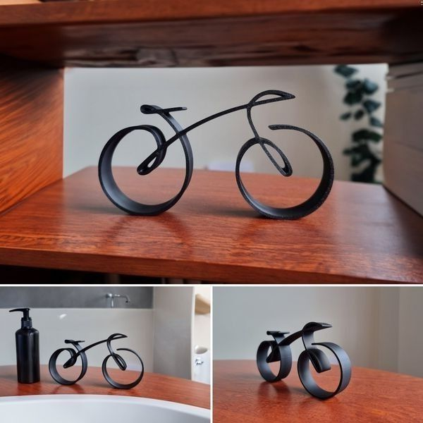 Minimalist Metal Wall Art for Cyclists – VeloWire Bike Silhouette