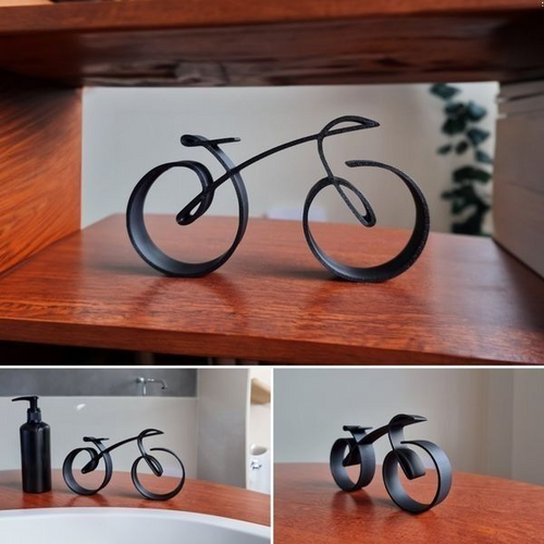 Minimalist Metal Wall Art for Cyclists – VeloWire Bike Silhouette