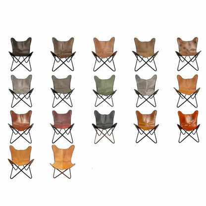 Genuine Leather Bat Chair in Various Colors Available