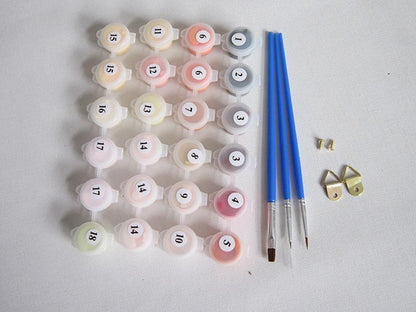 Paint-By-Number Kit featuring Abstract Owl Design