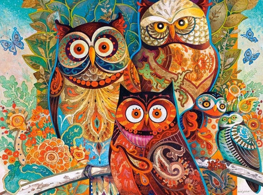 Creative Owls - DIY Paint-By-Numbers Art Set