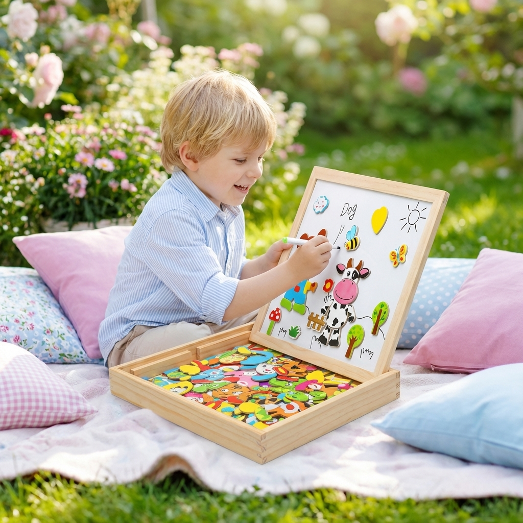 2-in-1 Drawing Board for Kids - Montessori Educational Toy