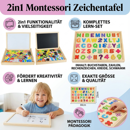 2-in-1 Drawing Board for Kids - Montessori Educational Toy