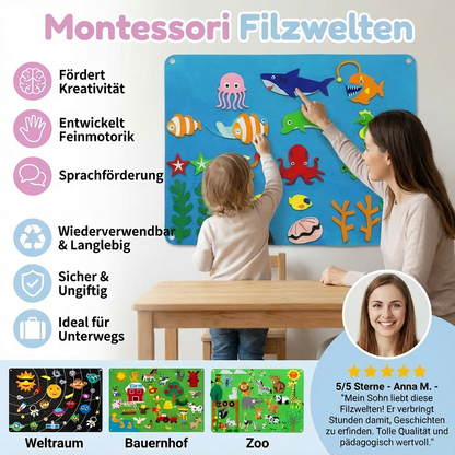 Educational Felt Playsets Inspired by Montessori Principles