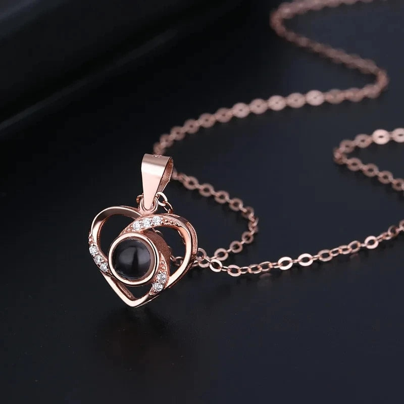 Roman Necklace | Eternal Rose and Heart Pendant | Luxurious Gift Set