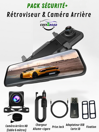 Security+ Pack - 4k CarPlay Camera Rearview Mirror & HD 1080p Rear Camera