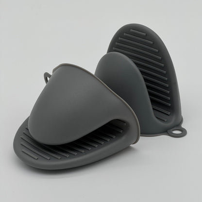 Heat-Resistant Silicone Oven Gloves – 1 Pair, Gray