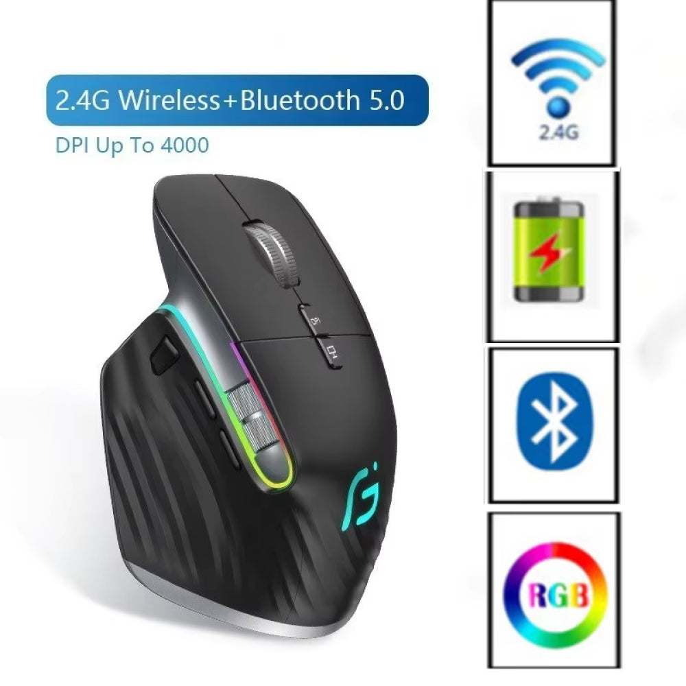 Wireless Ergonomic Vertical Mouse - 4000 DPI, UK Version