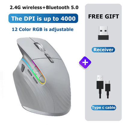 Wireless Ergonomic Vertical Mouse - 4000 DPI, UK Version