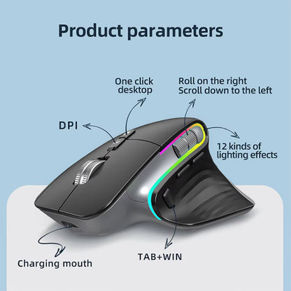 Wireless Ergonomic Vertical Mouse - 4000 DPI, UK Version