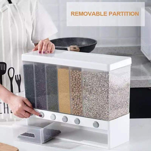 Ultimate 6-Compartment Cereal Dispenser for Easy Storage