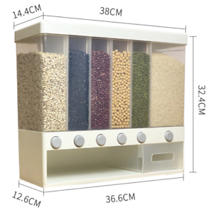 Ultimate 6-Compartment Cereal Dispenser for Easy Storage