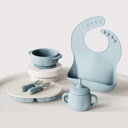 6-Piece Baby Weaning Set with Silicone Pumpkin Design