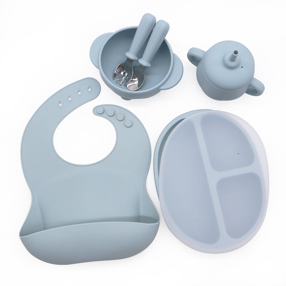 6-Piece Baby Weaning Set with Silicone Pumpkin Design