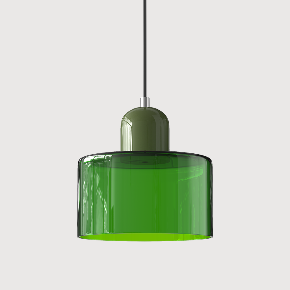 Glass Pendant Light in Cylindrical Shape
