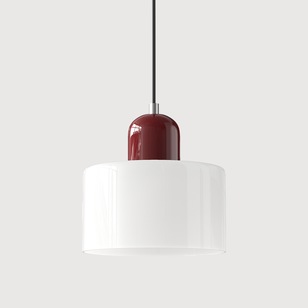 Glass Pendant Light in Cylindrical Shape