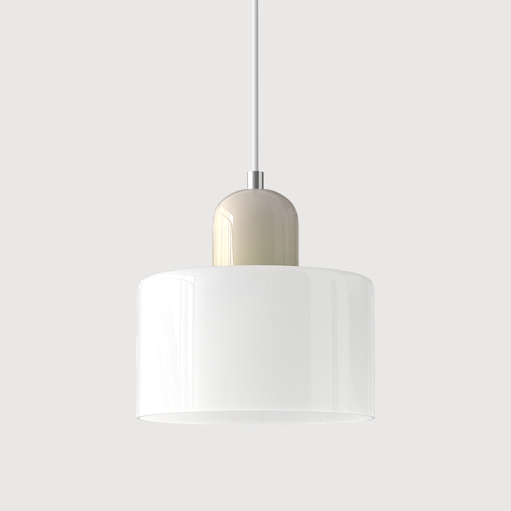 Glass Pendant Light in Cylindrical Shape